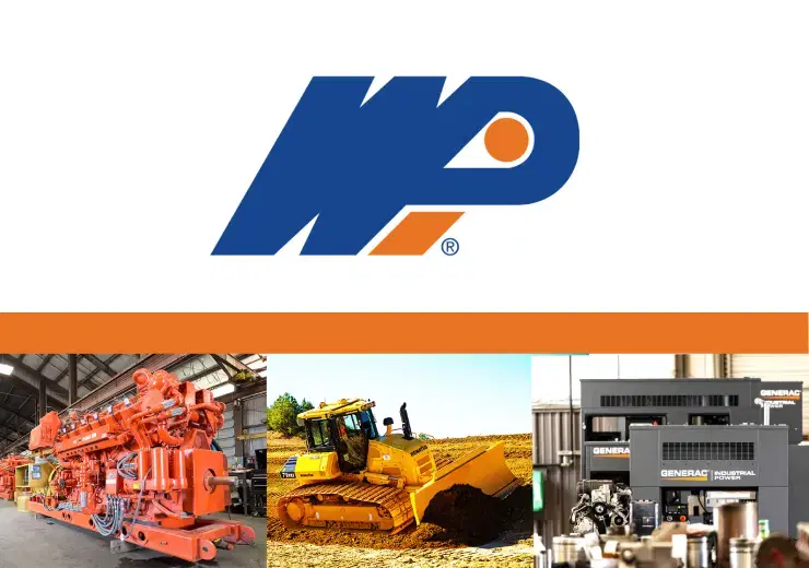 Logo of WPI above images of large industrial equipment.
